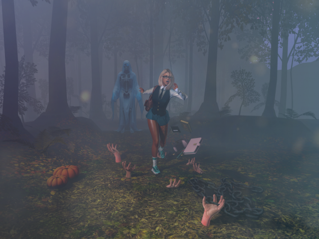 Little Student Lost In Woods